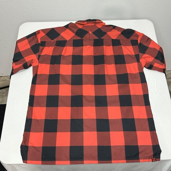 ADIDAS Five Ten red and black plaid long sleeve shirt - Picture 4 of 9